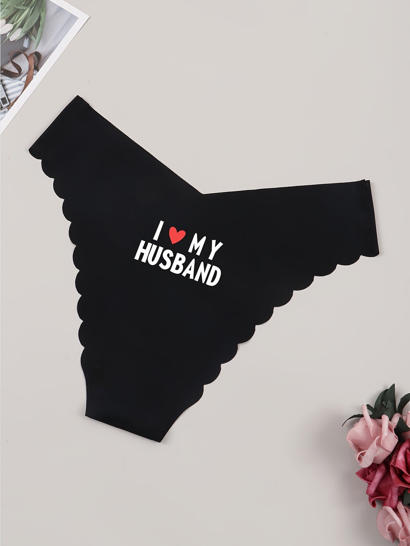 Women's Heart Print Low Waist Briefs Sexy Lingerie Underwear