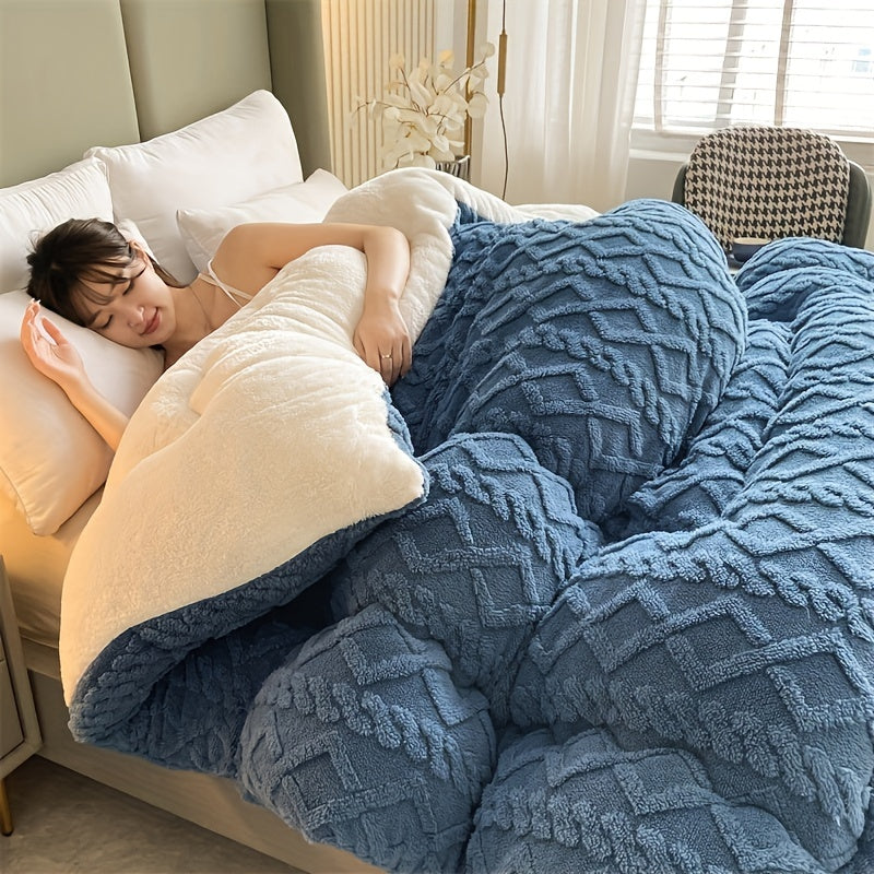 Luxury Taffeta Comforter Vintage Boho Geometric Microfiber All-Season Bedding