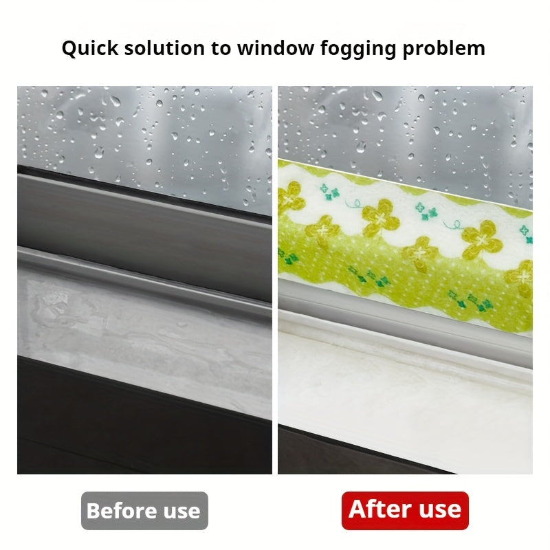 Self-Adhesive Window Sill Sticker with Anti-Fog Velvet Surface for Kitchen Countertops