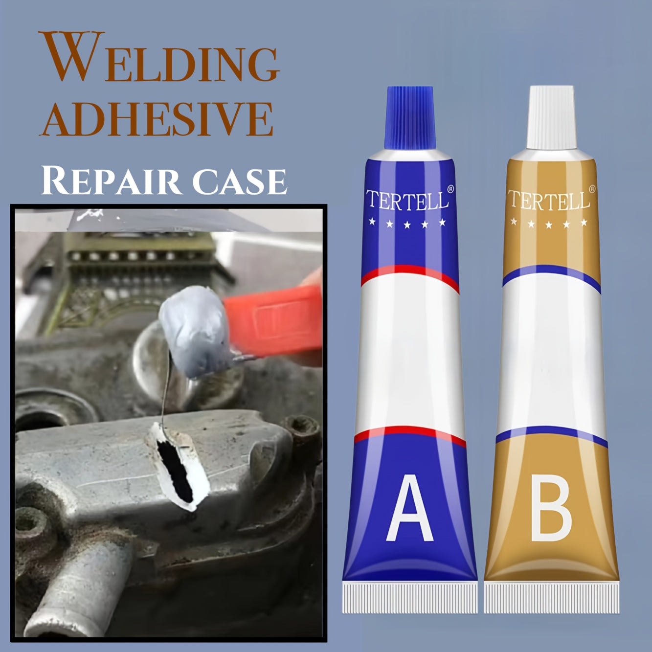 Metal Repair Paste Set, 100g Heat-Resistant Cold Welding for Metals Plastics Woods