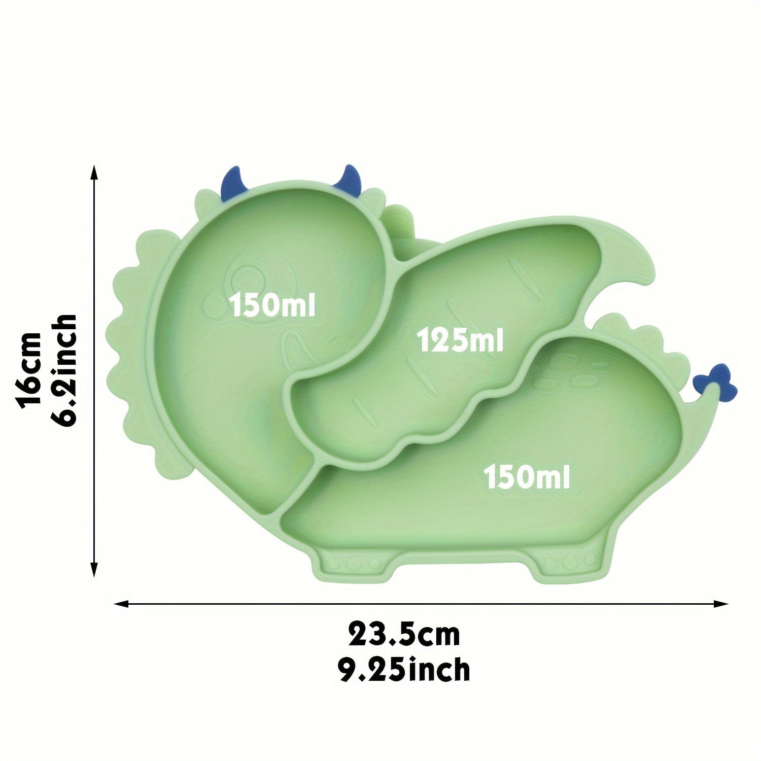 Silicone Baby Plate Dishwasher and Microwave Safe Self-Feeding BPA Free