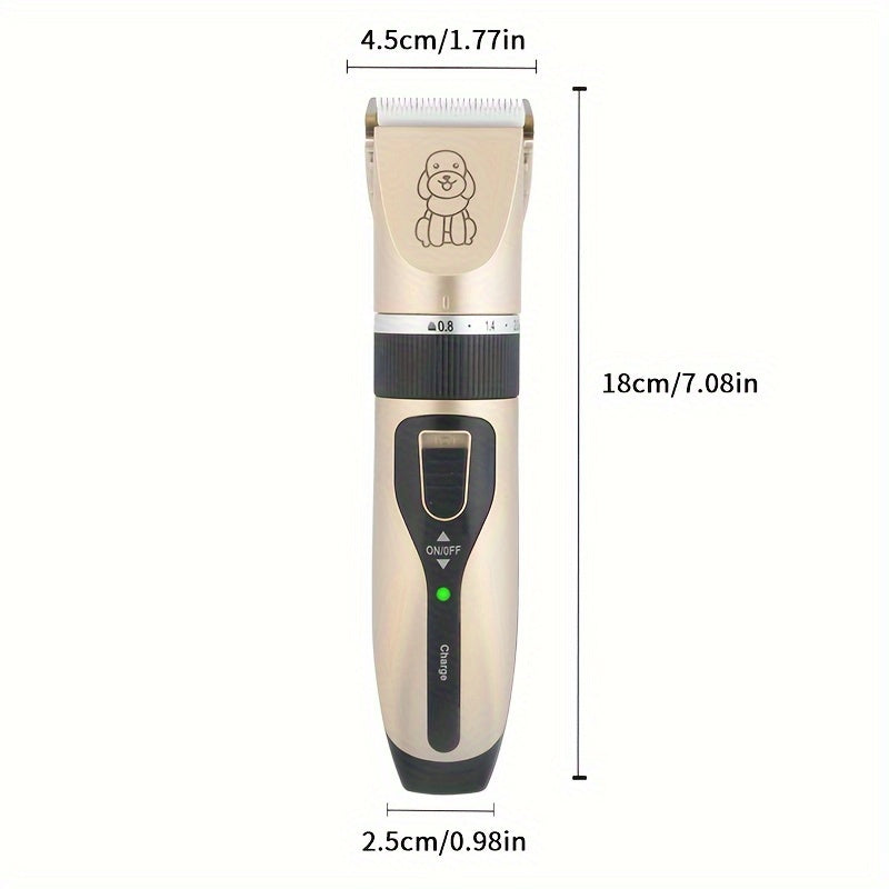 Pet Grooming Kit Cordless Quiet Hair Trimmer for Cats and Dogs USB Rechargeable