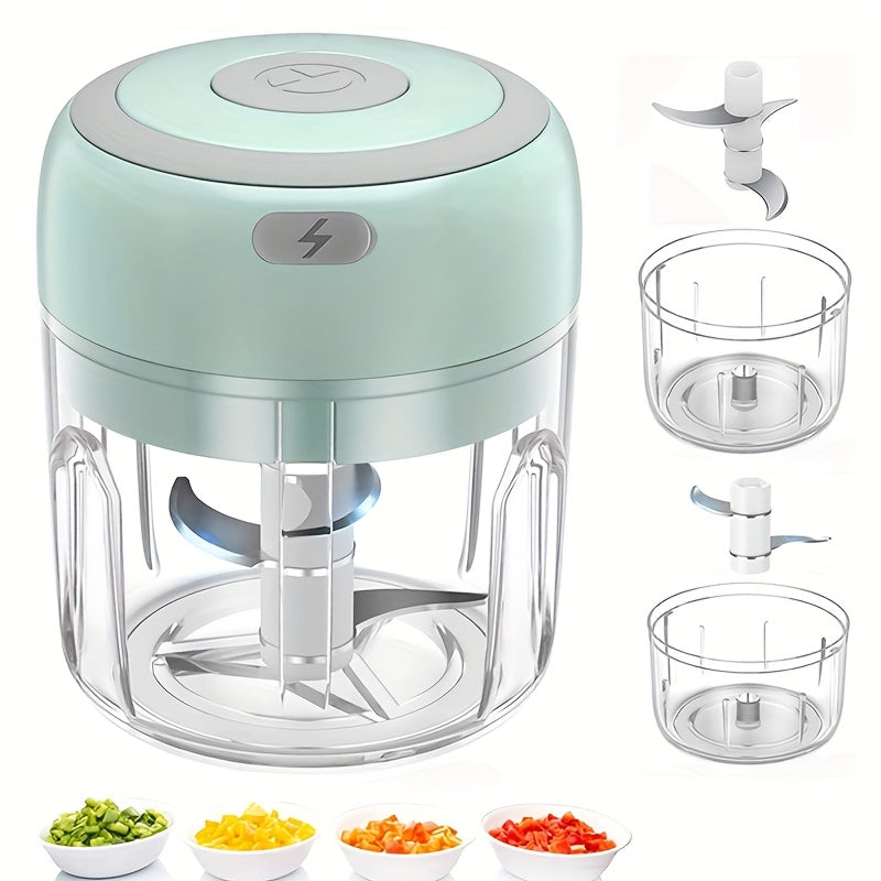 Компактный электрический измельчитель для продуктов, перезаряжаемый, для чеснока, лука, трав, овощей