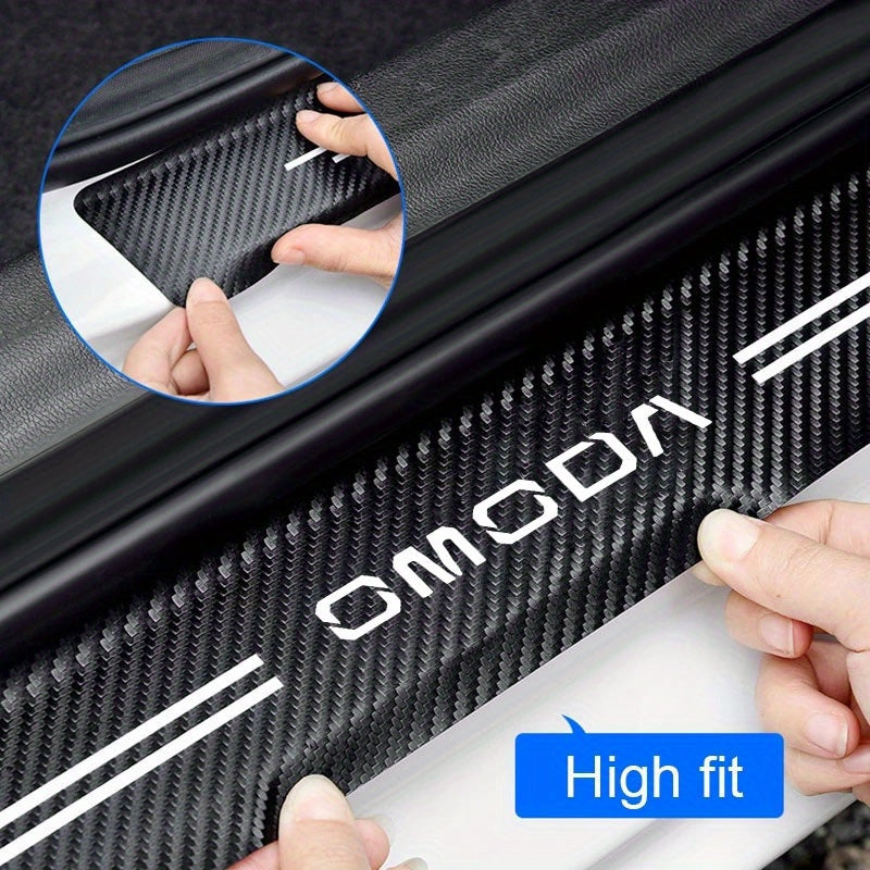 Car Sill Protector Sticker Waterproof Decorative Pedal Protection Strip for Sedan