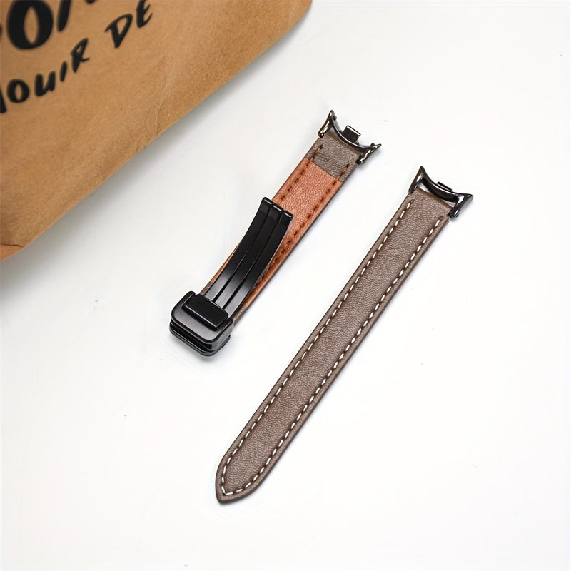 Magnetic Watch Strap for Xiaomi 9/8 Synthetic Leather Stainless Steel Buckle