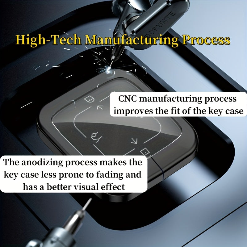Estuche para llave de coche de aleación de aluminio CNC, ligero y duradero, protección total