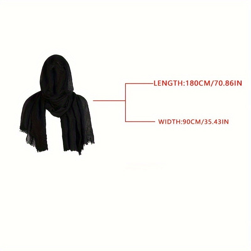 Мужской шарф-палантин из хлопкового микса для Хэллоуина, косплея и моды