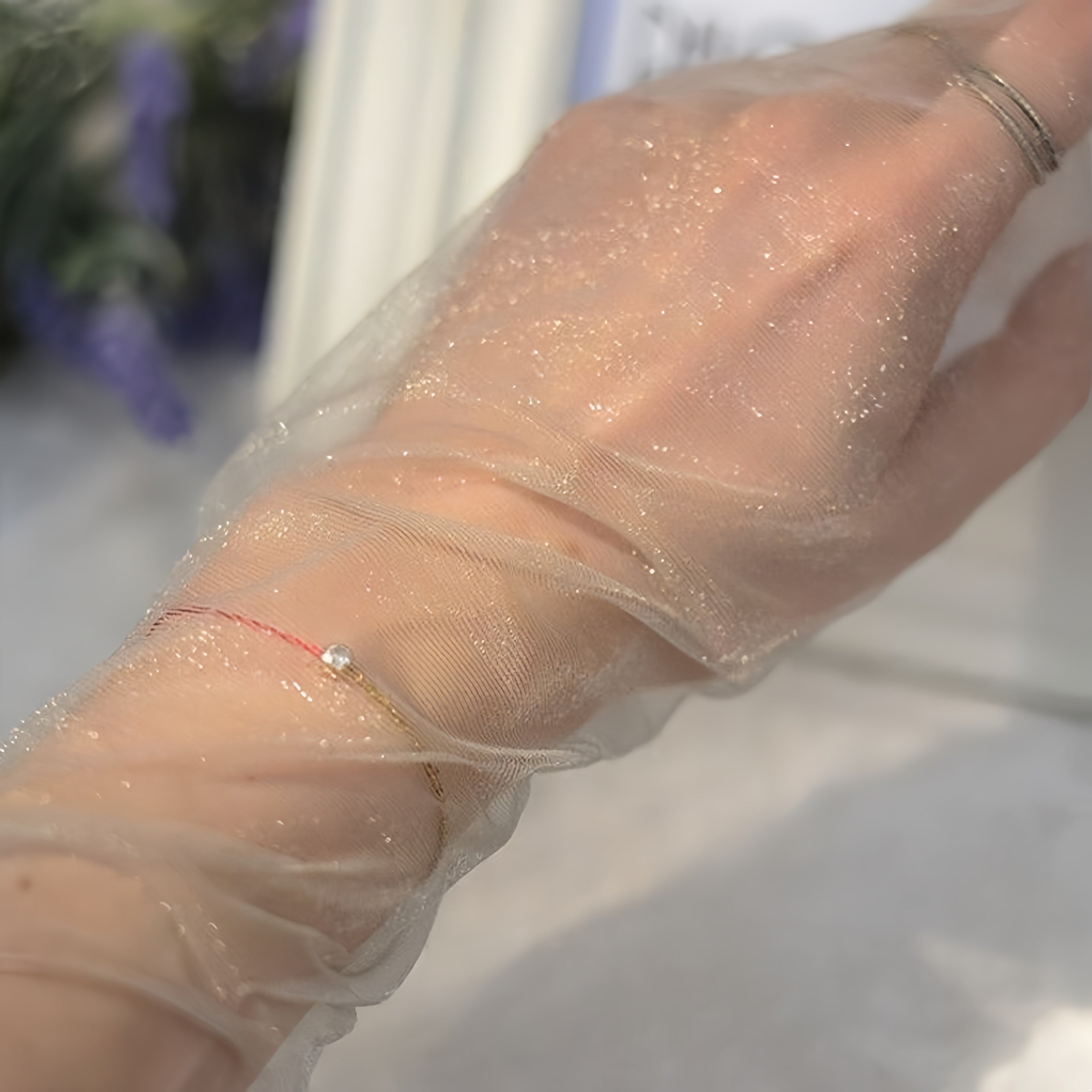 Medias transparentes con purpurina para mujer, pantimedias de nylon, efecto adelgazante, anti-enganches, ligeras, de verano, talla única