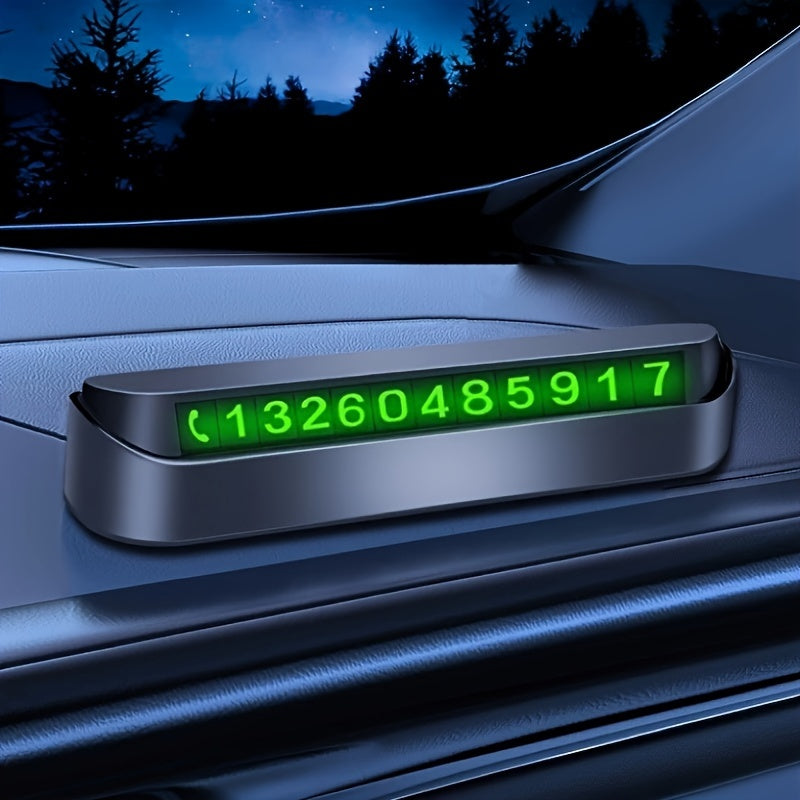 Car Moving Car Phone Number Plate Luminous Interior Supplies