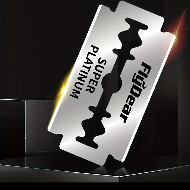 100 Pcs Stainless Steel Double Edge Safety Razor Blades for Classic Shaving