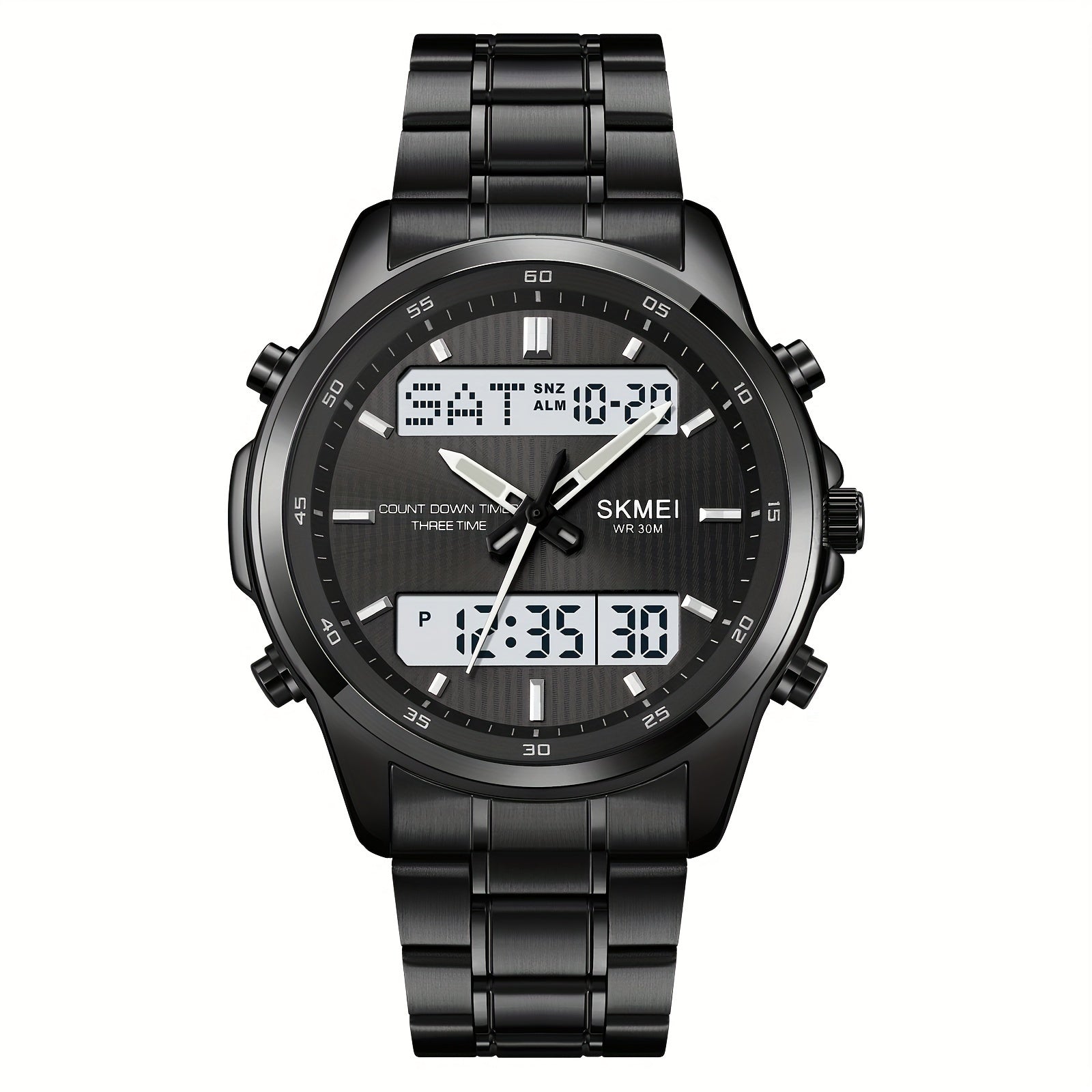 Men's Sports Smartwatch with Double Display Chronograph Luminous Alarm