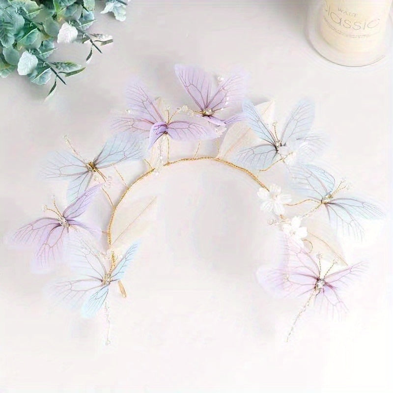 Women's Butterfly Headband for Parties and Cosplay Elegant Hair Accessory