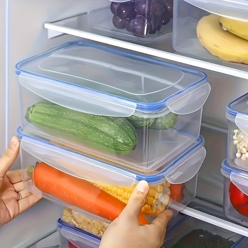 4 Pack Food Storage Containers 2.7L Airtight Reusable Fridge Organizer