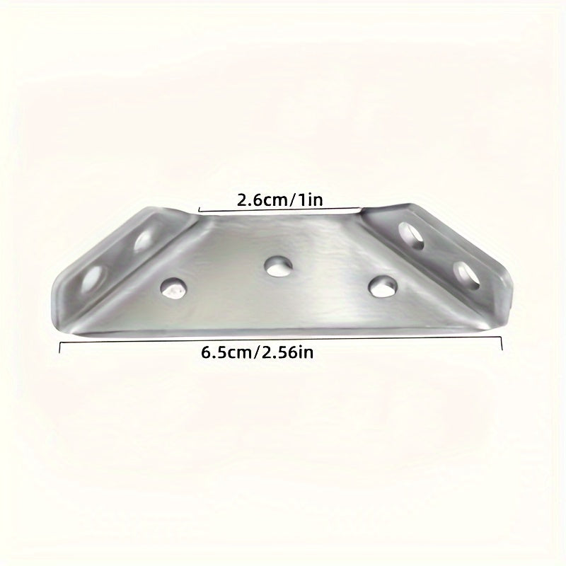 50 Pcs Heavy Duty Stainless Steel Corner Braces L-Shaped Furniture Brackets