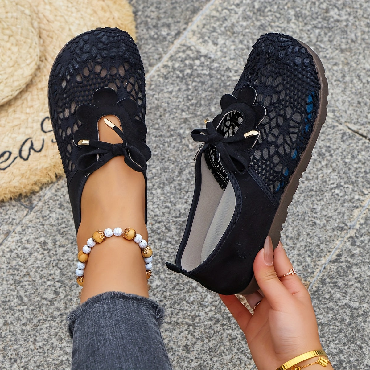 Women's Mesh Summer Casual Flat Shoes Breathable Comfort