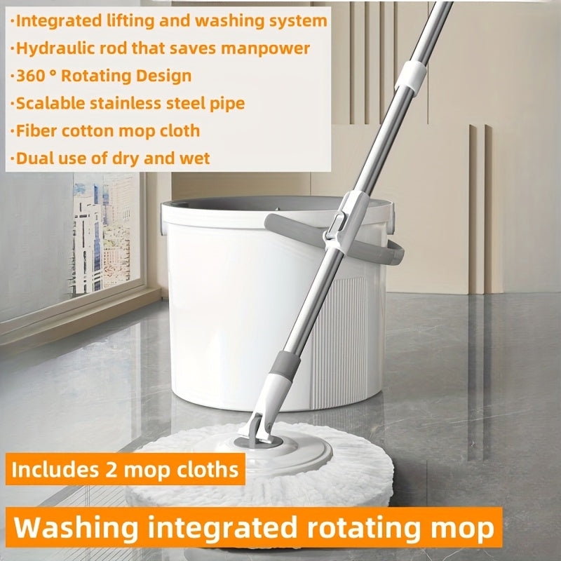 Spin Mop Set for Floors and Tiles, Easy Wringing, Home and Commercial Use