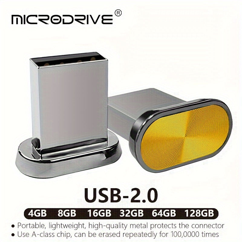 High-Speed Metal USB 2.0 Flash Drive 8GB 16GB 32GB 64GB 128GB Portable Pen Drive