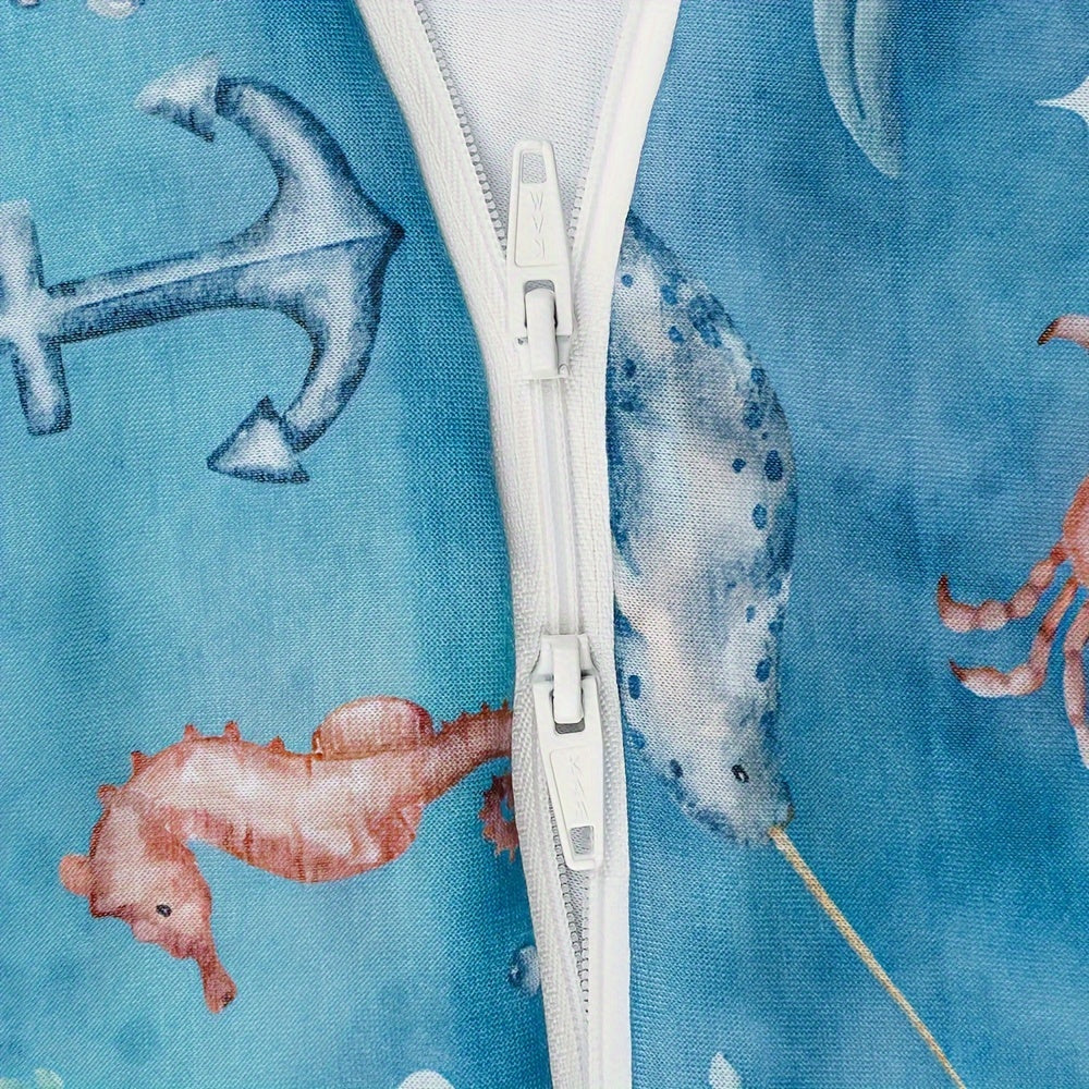 Kids Sleeveless Printed Sleeping Bag Soft Polyester Colorful Design Single Size