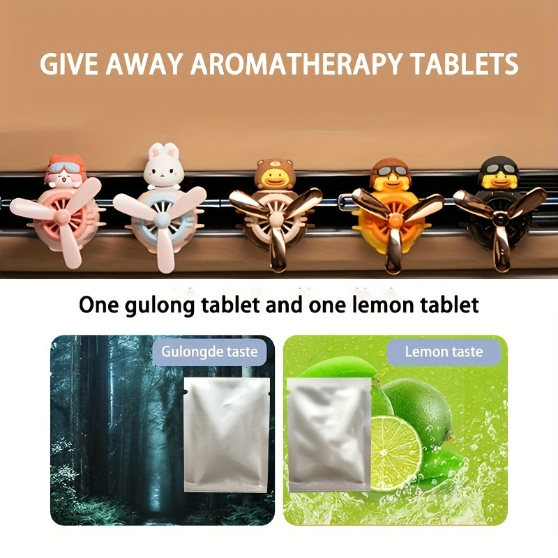 Car Air Conditioner Air Outlet Magnet Decor Cartoon Doll Aromatherapy Slices