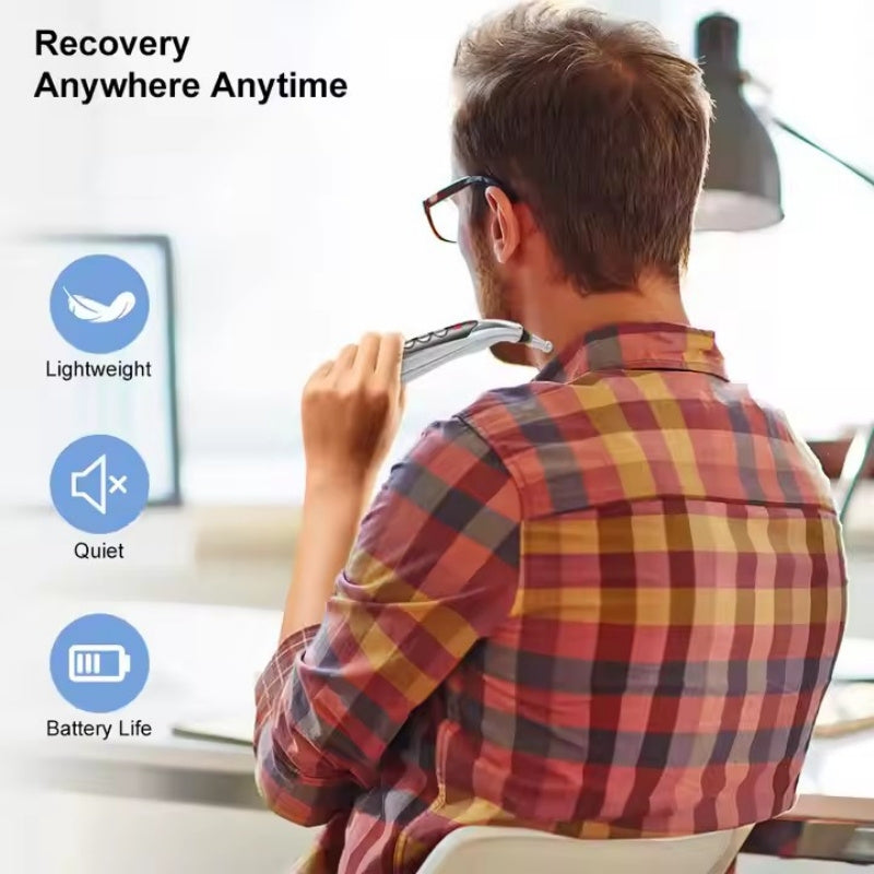 Bolígrafo de masaje eléctrico con 9 configuraciones, pantalla digital, recargable para espalda, cintura y piernas