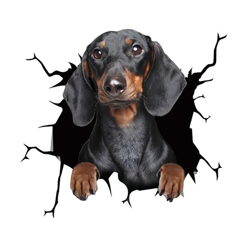 Avtomobil oynasi uchun stiker vinil dekor 3D fransuz buldogi chaqaloq decal