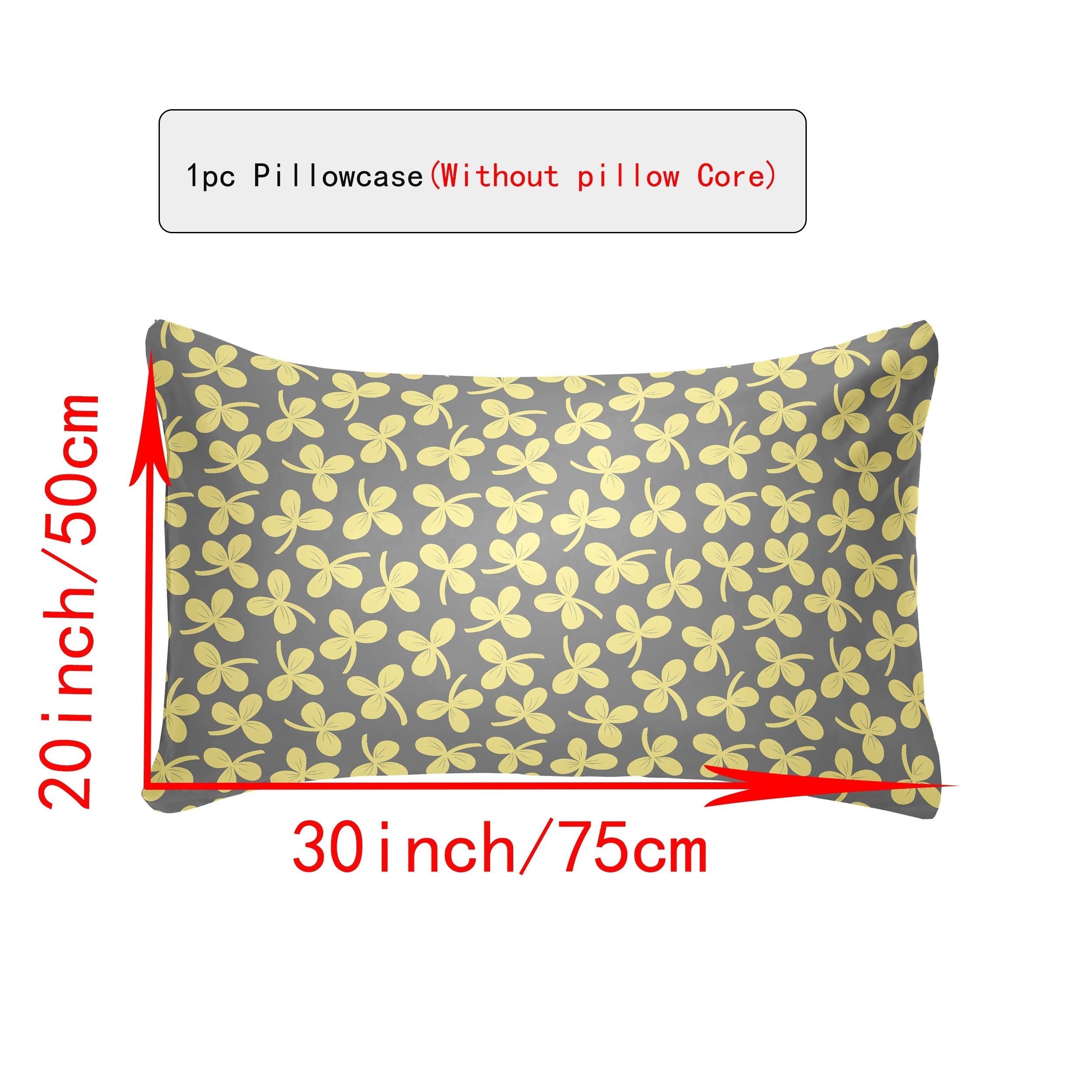 Breathable Pillowcase with Envelope Closure in Multiple Sizes and Floral Patterns
