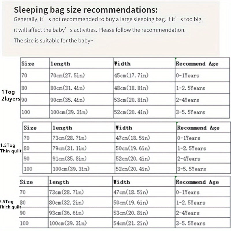 Sack de dormir para bebé unisex de algodón polar con estampado de animales, suave y cálido, de 0 a 12 meses