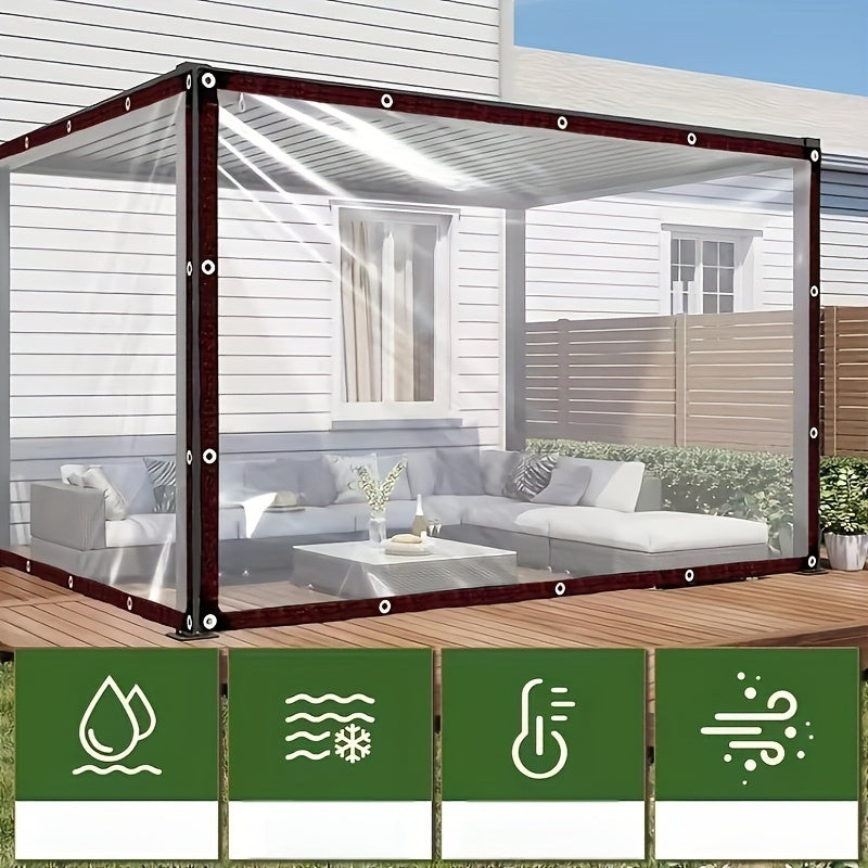 Waterproof Tarp with Grommets for Garden Patio Camping and Storage