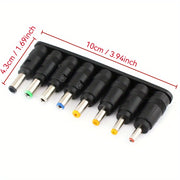 Juego de 8 piezas de adaptadores de corriente DC con 8 conectores para uso en portátiles