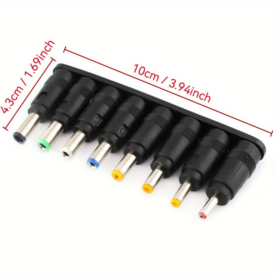 Juego de 8 piezas de adaptadores de corriente DC con 8 conectores para uso en portátiles