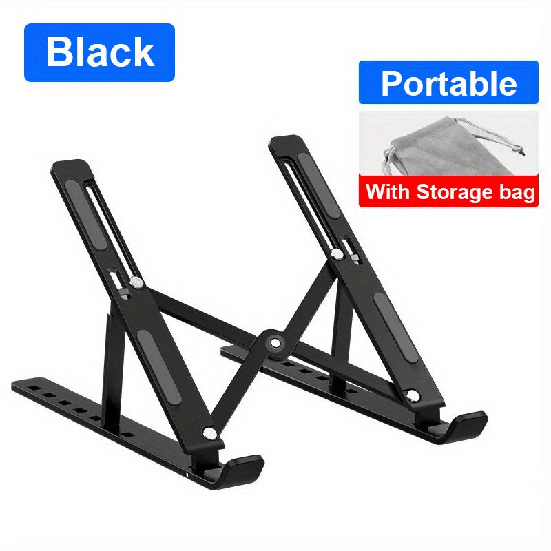 Aluminum Laptop Stand Foldable Adjustable Height Ventilated for 9-15.6 Inch Devices