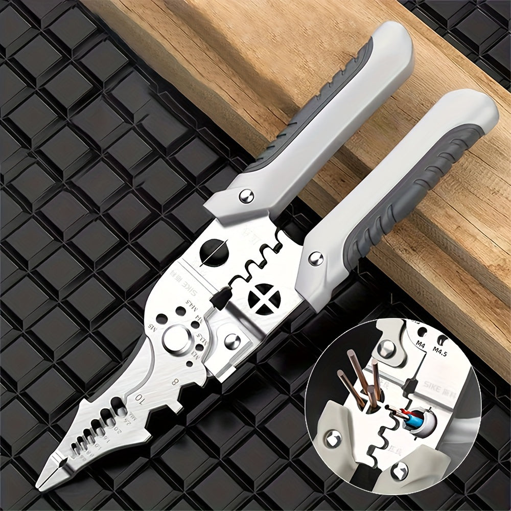 Multi-Function Stainless Steel Wire Cutter and Stripper, 21.6 cm Electrician Pliers