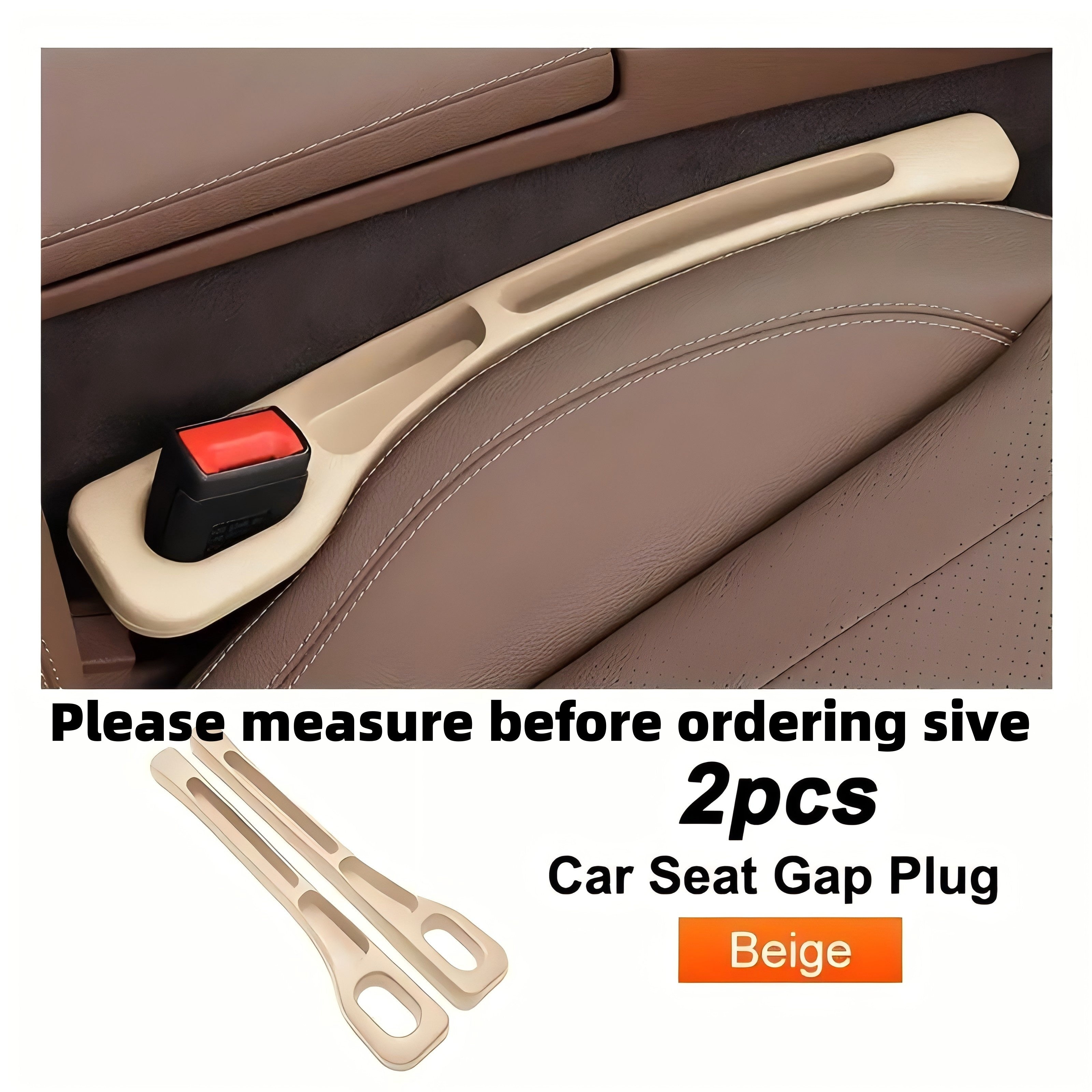 2-Pack Non-Slip Plastic Car Seat Gap Organizers for Keys Phones Cards Coins