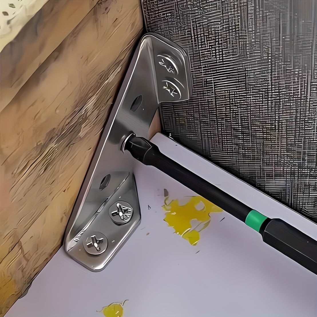 50pcs Heavy-Duty Stainless Steel Corner Brackets 90° Support for Furniture and Wood Frames