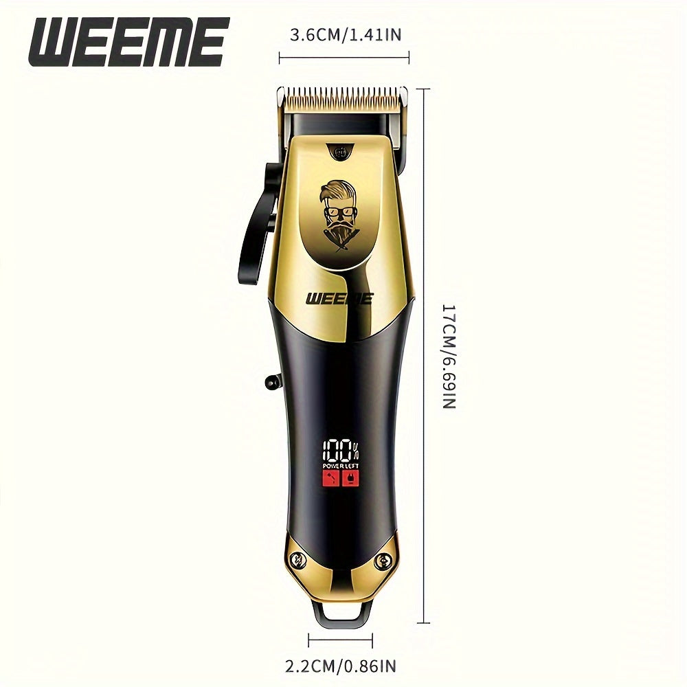 Electric Hair Clipper with Ceramic Blade Rechargeable USB Charging for Haircuts Shaving and Grooming