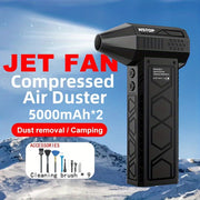 Mini ventilador de chorro de aire comprimido de 5000mAh, soplador de potencia con 9 accesorios