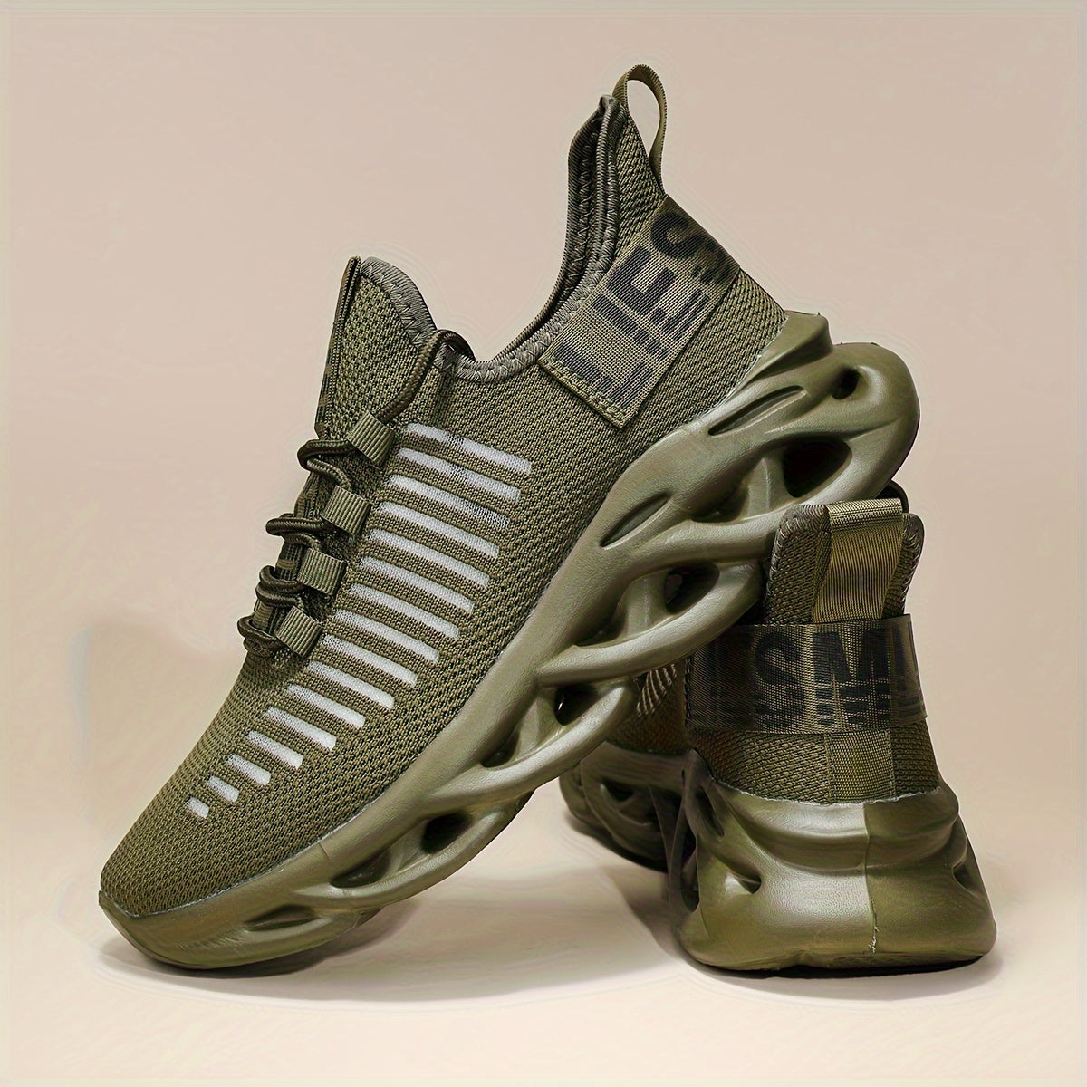 Men's Running Shoes Casual Fabric Non-Slip Lace-Up Sneakers for Sports