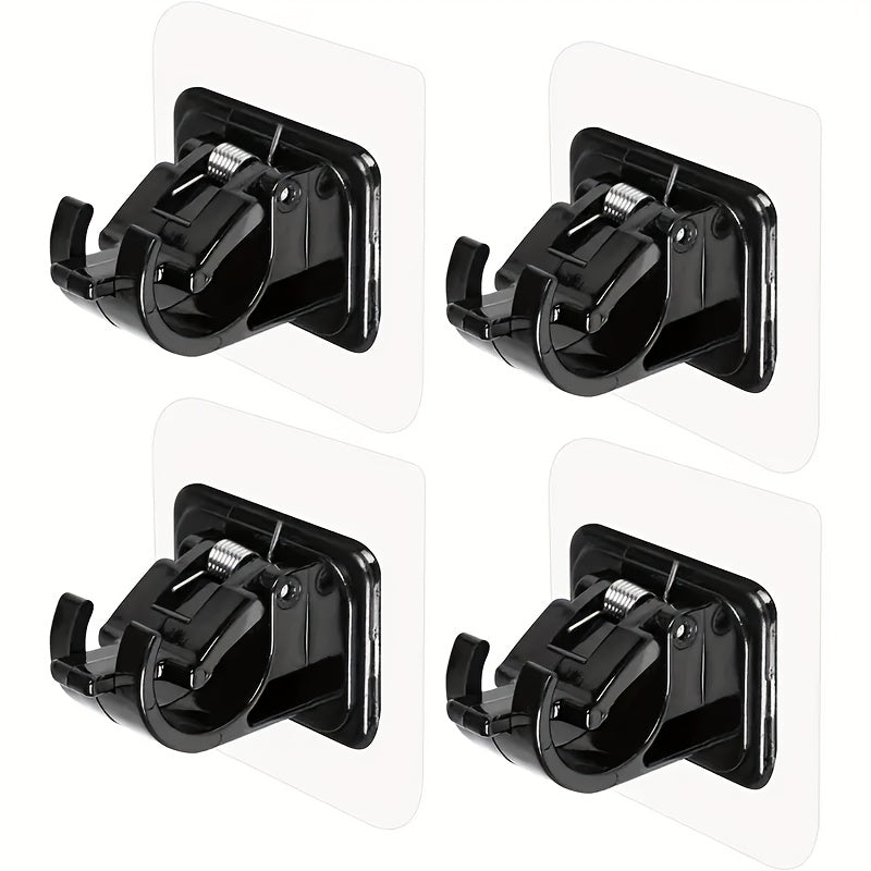 4-Piece Adhesive Hooks for Hanging Curtains in Kitchen and Bathroom