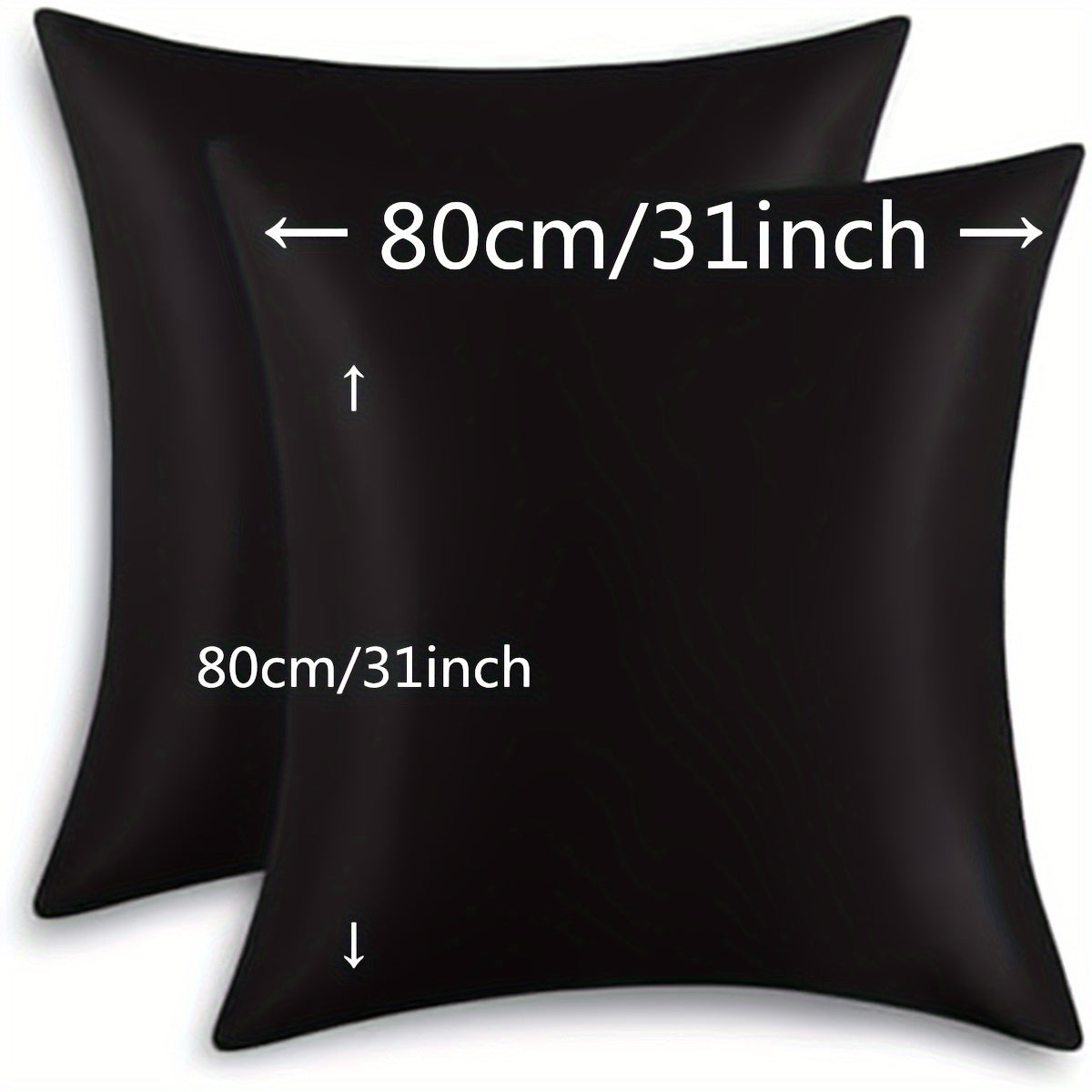 Luxurious Satin Pillowcases Solid Color Zipper Closure Skin-Friendly Hair-Protective