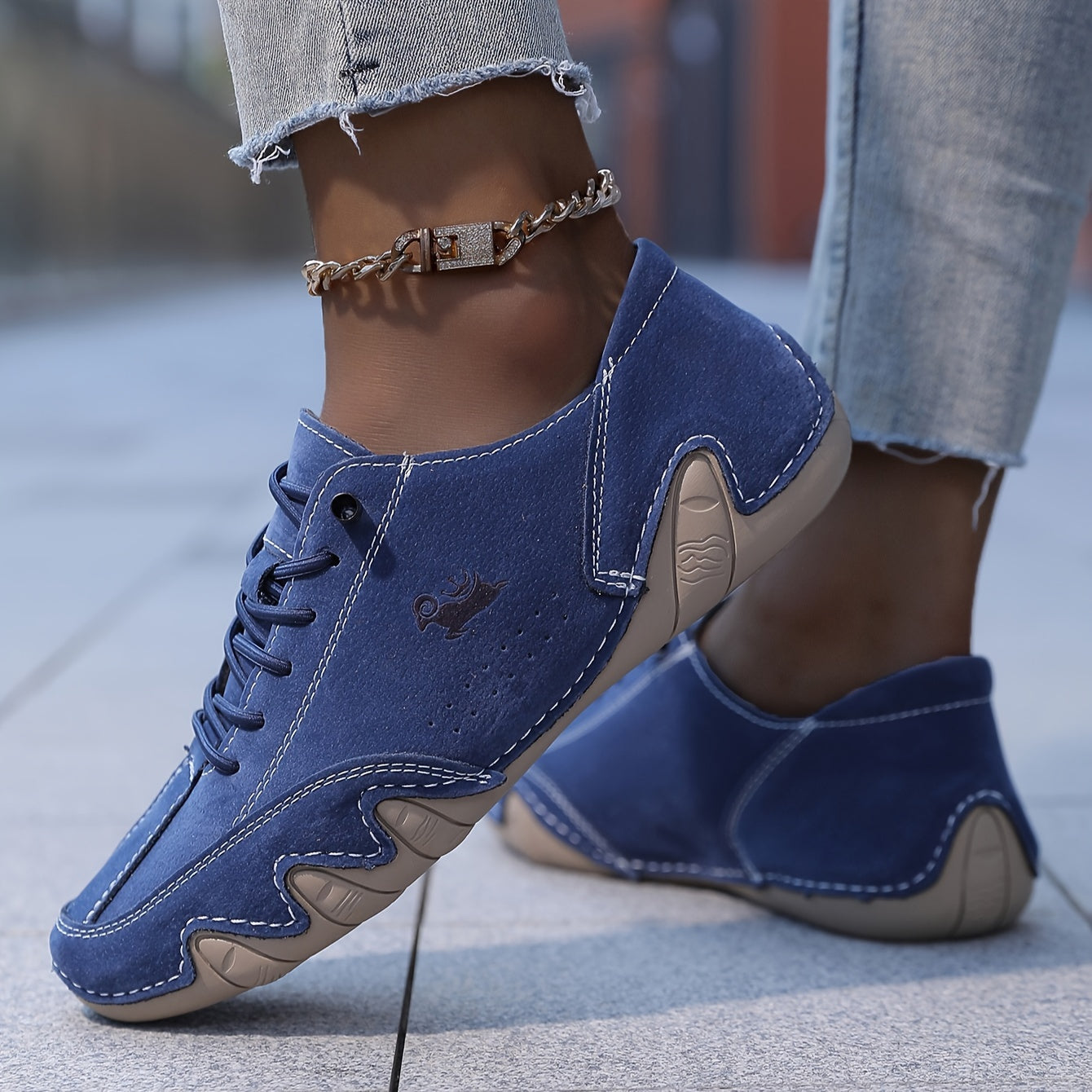 Women's Vintage Octopus Sneakers Lace-Up Non-Slip Rubber Casual Shoes