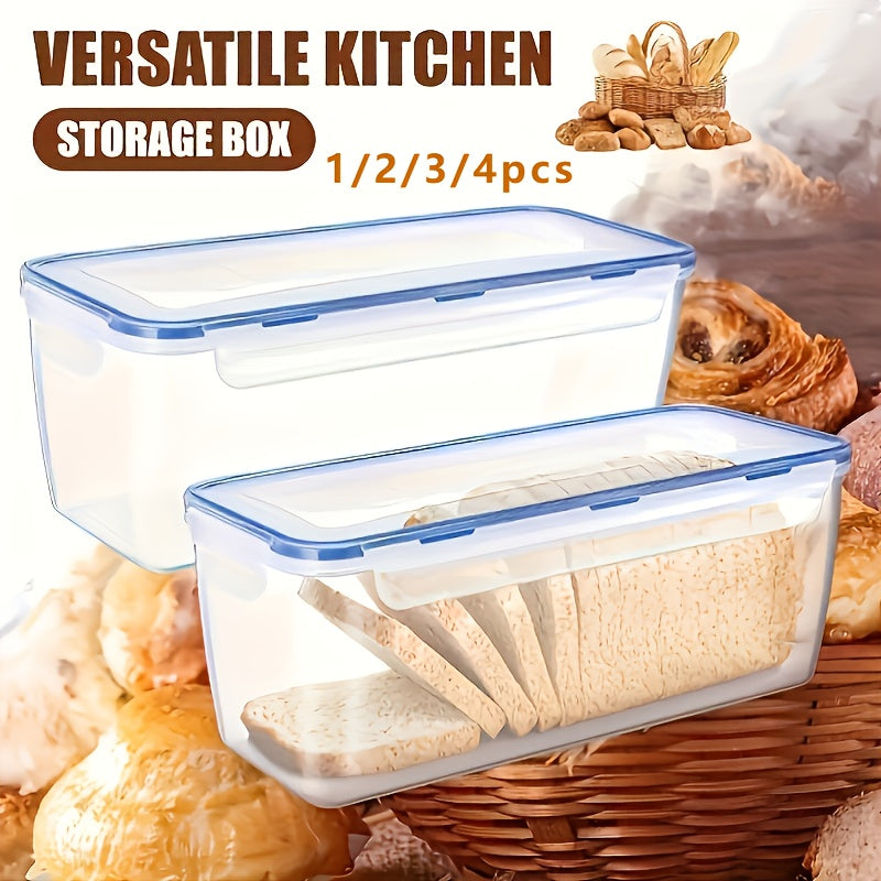 4 Pack Food Storage Containers 2.7L Airtight Reusable Fridge Organizer