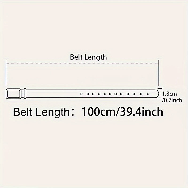 Women's PU Leather Belts with Golden Buckle 2-Pack Casual Vintage for Jeans Dresses