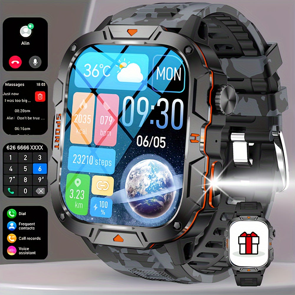Smartwatch with 4.98cm TFT Display Wireless 5.2 Sleep Detection Music Control Pedometer Calorie Tracker Waterproof IP68