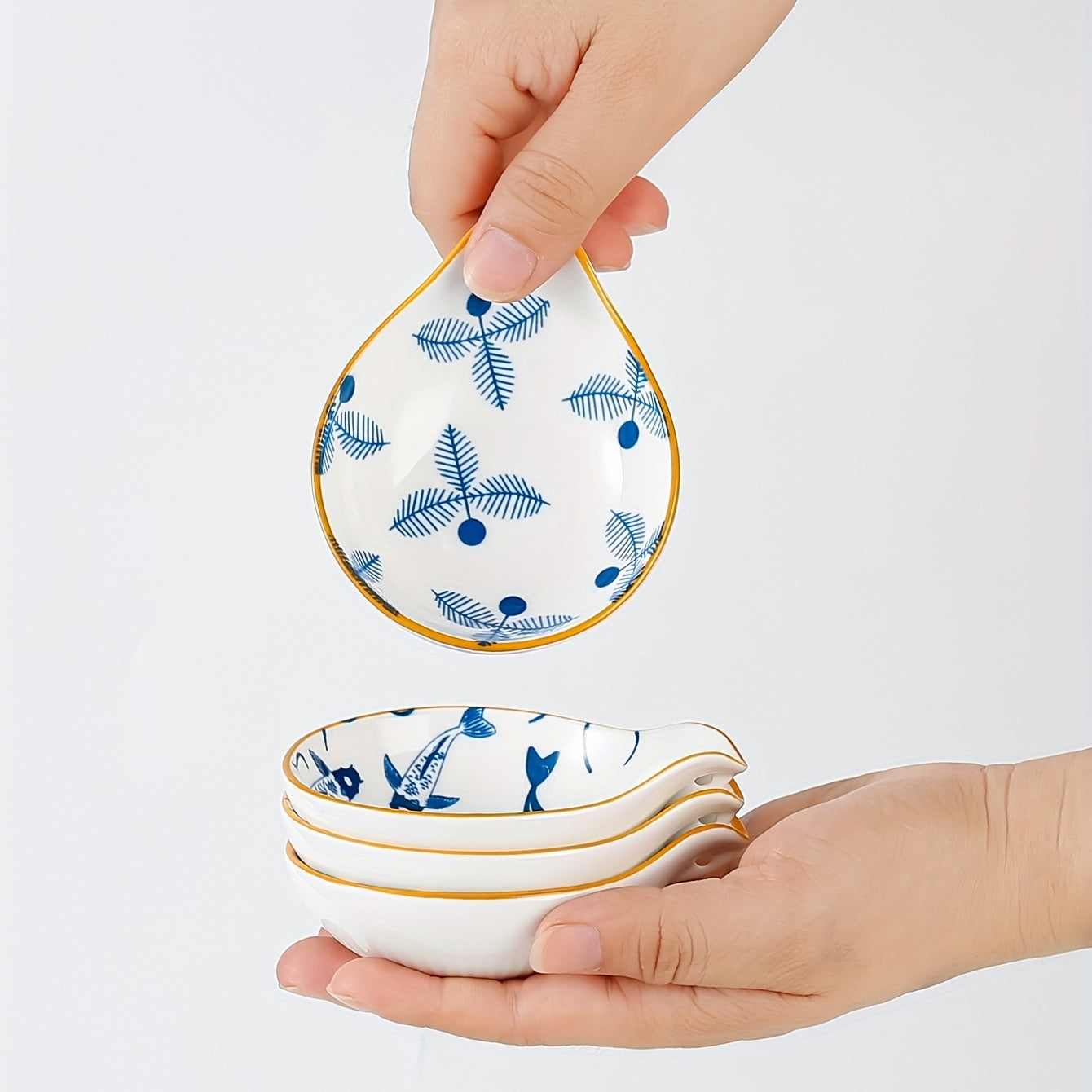 Small Japanese Porcelain Dish for Soy Sauce Vinegar and Seasonings