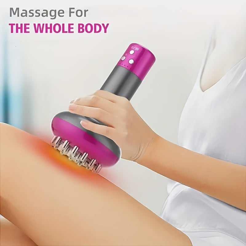 Handheld Meridian Brush Massager with 1200mAh Rechargeable Lithium Battery and USB Charging