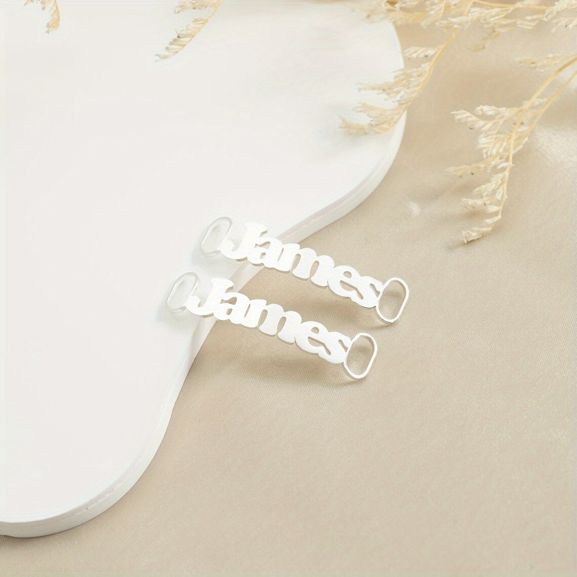 Unisex Stainless Steel Name Shoe Charms Custom Letter Shoe Buckle Accessories
