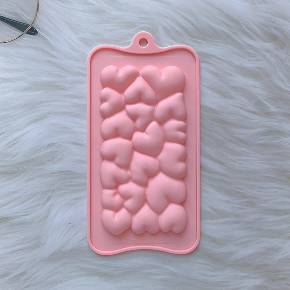Silicone Heart-Shaped Chocolate Mold for Valentine's Day and Holidays BPA-Free 3D Love Design