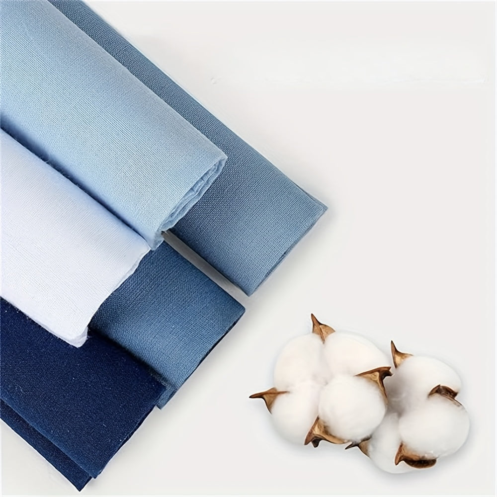 Men's Cotton Handkerchiefs Set of 5 Assorted Colors Soft Absorbent for Daily Use