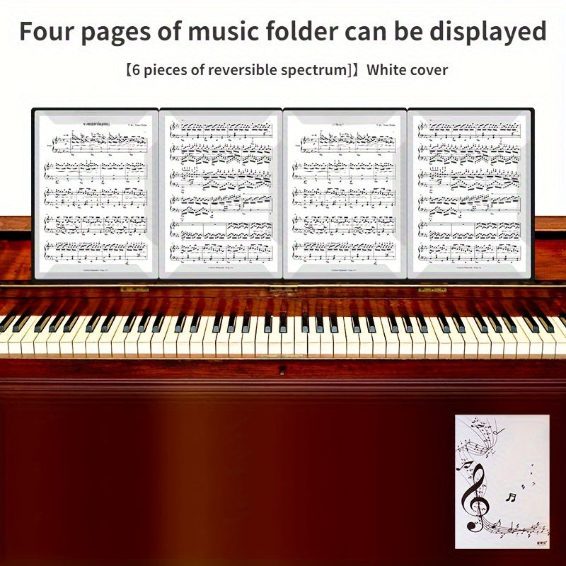 Adjustable A4 Size Piano Sheet Music Clip in White or Black ABS Material