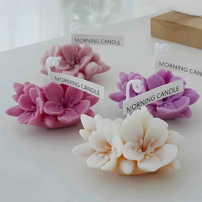 Silicone Mold for DIY Candles and Soaps 3D Peach Cherry Blossom Pink Purple White